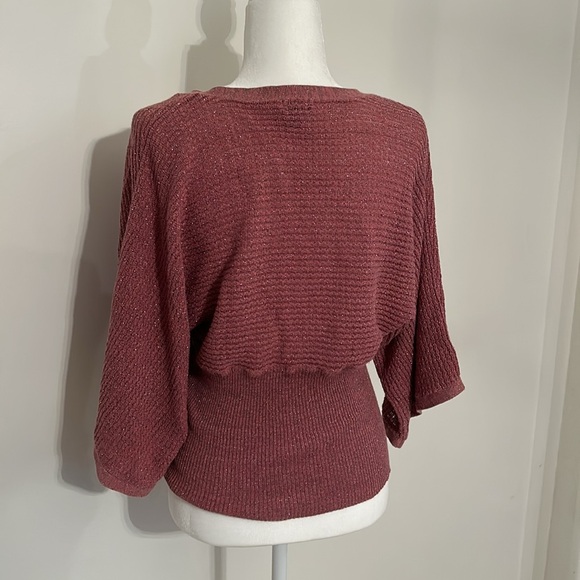 🎈3/$25🎈NWOT Mossimo Mauve Metallic Sweater - Picture 2 of 6